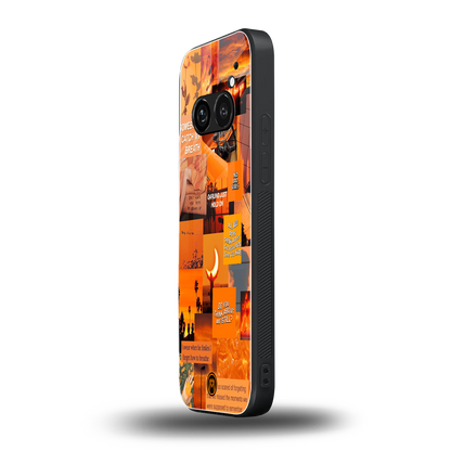 orange aesthetic back phone cover | glass case for nothing phone 2a