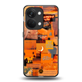 orange aesthetic back phone cover | glass case for oneplus nord 3