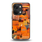 orange aesthetic back phone cover | glass case for oneplus nord 3