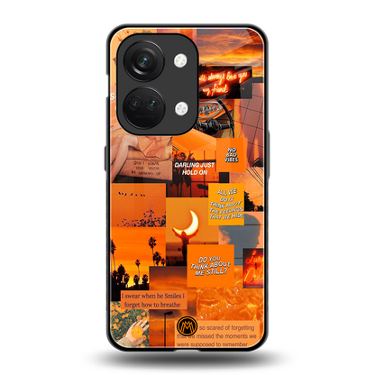 orange aesthetic back phone cover | glass case for oneplus nord 3