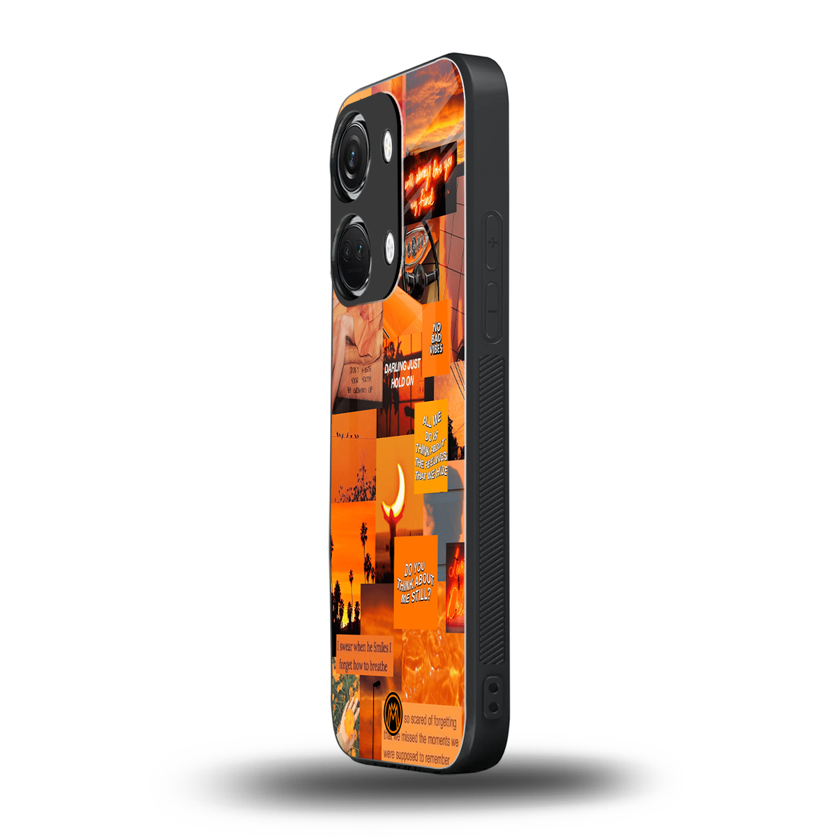 orange aesthetic back phone cover | glass case for oneplus nord 3