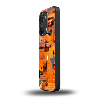 orange aesthetic back phone cover | glass case for oneplus nord 3