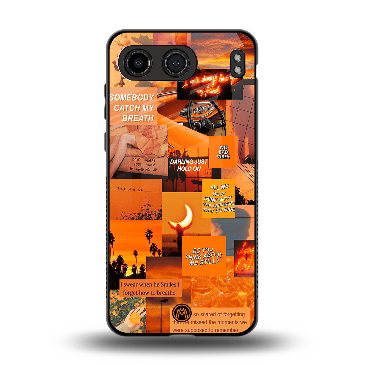 orange aesthetic back phone cover | glass case for oneplus nord 4