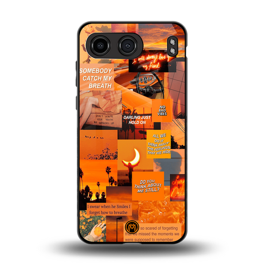 orange aesthetic back phone cover | glass case for oneplus nord 4