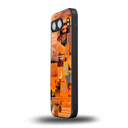 orange aesthetic back phone cover | glass case for oneplus nord 4