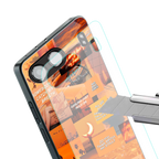 orange aesthetic back phone cover | glass case for oneplus nord 4