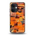 orange aesthetic back phone cover | glass case for oneplus nord ce 3
