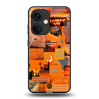 orange aesthetic back phone cover | glass case for oneplus nord ce 3