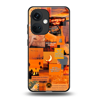 orange aesthetic back phone cover | glass case for oneplus nord ce 3