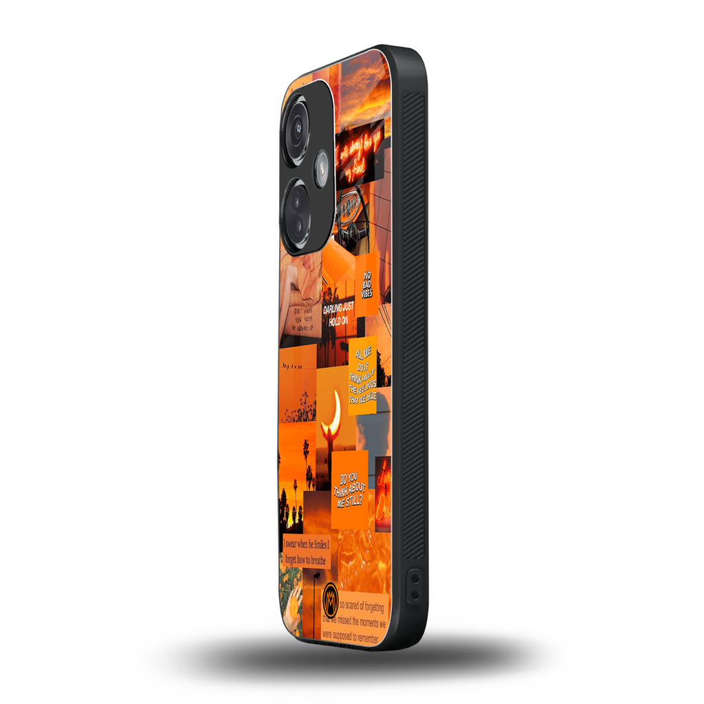 orange aesthetic back phone cover | glass case for oneplus nord ce 3