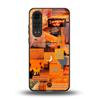 orange aesthetic back phone cover | glass case for oneplus nord ce 4 lite