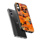 orange aesthetic back phone cover | glass case for oneplus nord ce 4 lite