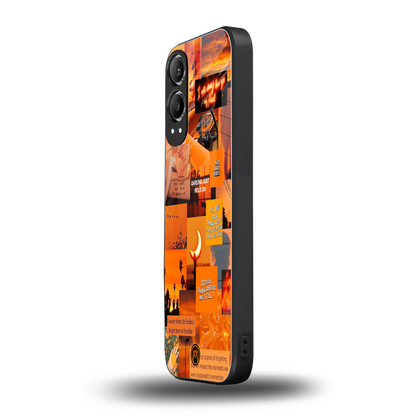 orange aesthetic back phone cover | glass case for oneplus nord ce 4 lite