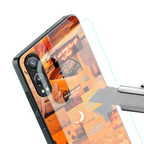 orange aesthetic back phone cover | glass case for oneplus nord ce 4 lite