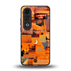 orange aesthetic back phone cover | glass case for oneplus nord ce 4