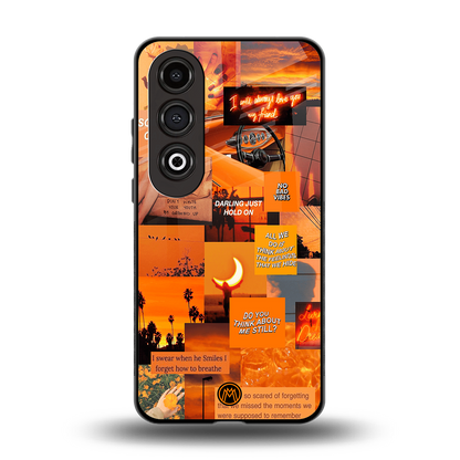 orange aesthetic back phone cover | glass case for oneplus nord ce 4