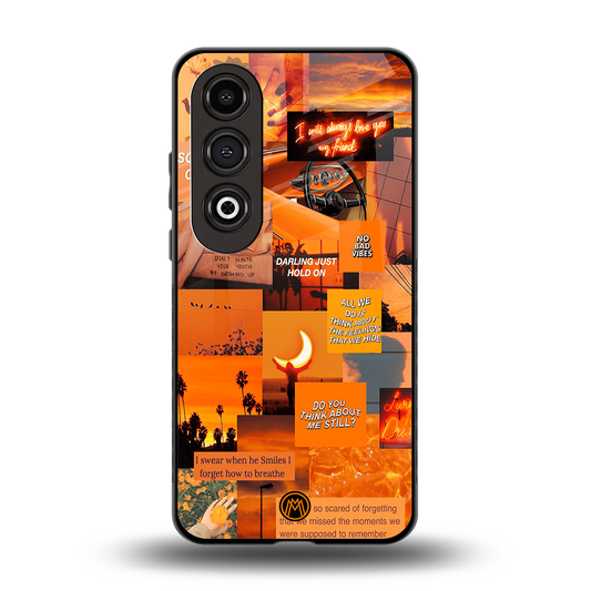 orange aesthetic back phone cover | glass case for oneplus nord ce 4