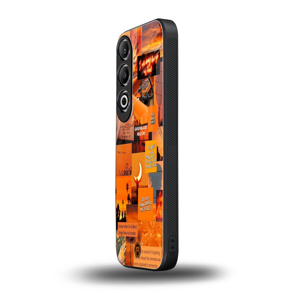 orange aesthetic back phone cover | glass case for oneplus nord ce 4
