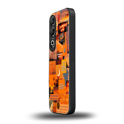 orange aesthetic back phone cover | glass case for oneplus nord ce 4