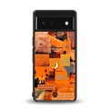 orange aesthetic back phone cover | glass case for Google Pixel 6A