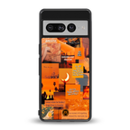 orange aesthetic back phone cover | glass case for google pixel 7 pro