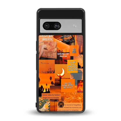orange aesthetic back phone cover | glass case for Google Pixel 7