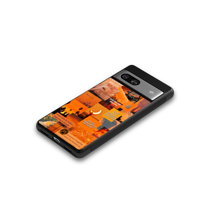 orange aesthetic back phone cover | glass case for Google Pixel 7