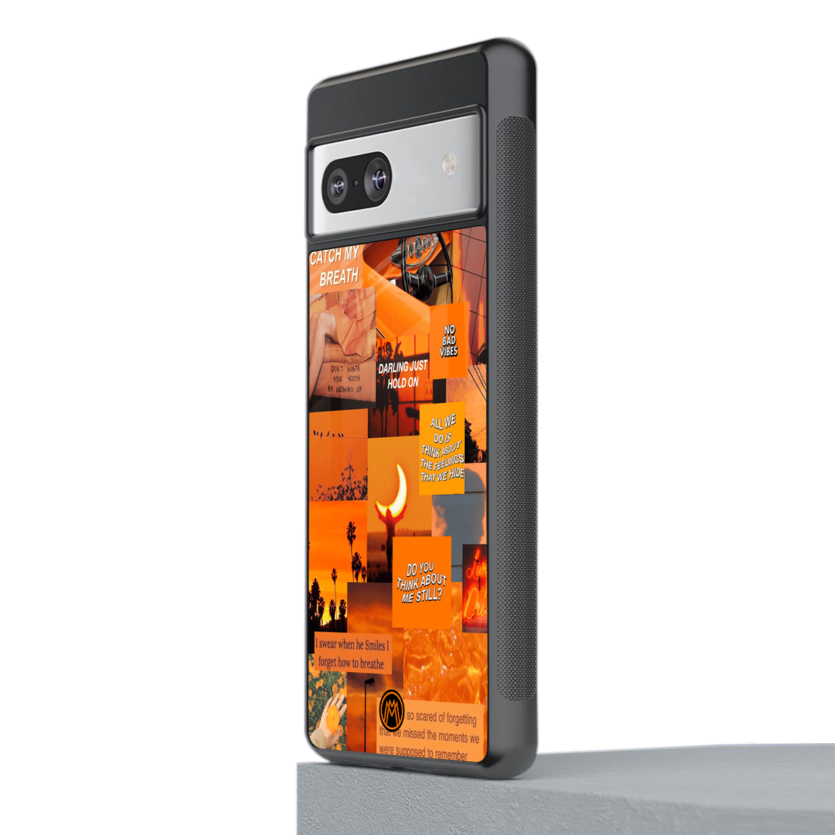 orange aesthetic back phone cover | glass case for Google Pixel 7