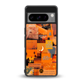 orange aesthetic back phone cover | glass case for google pixel 8 pro