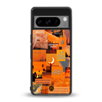orange aesthetic back phone cover | glass case for google pixel 8 pro