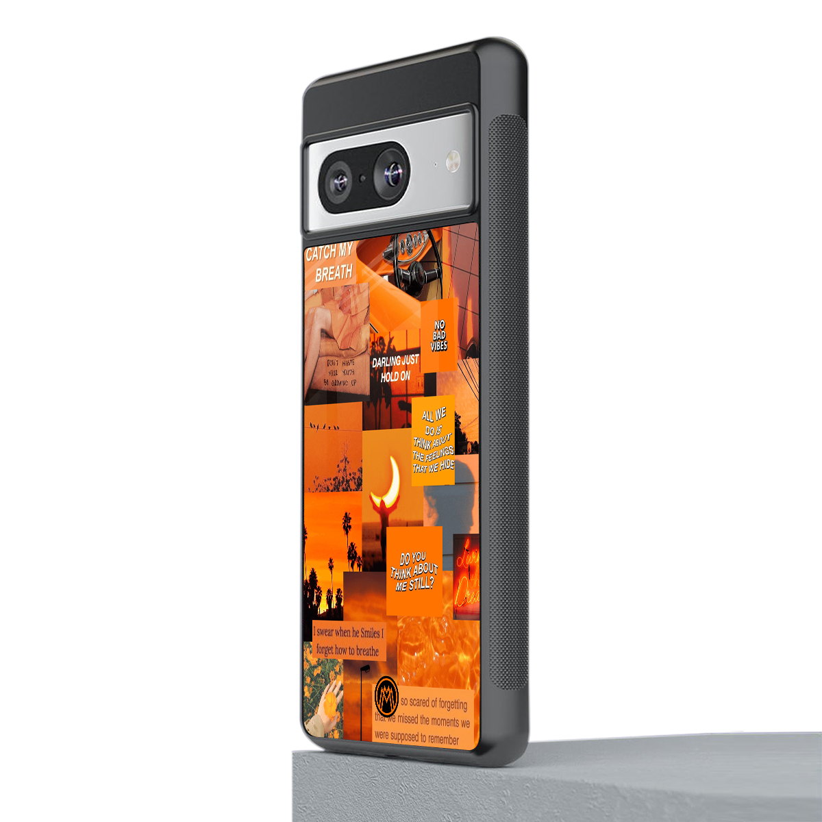 orange aesthetic back phone cover | glass case for Google Pixel 8