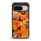 orange aesthetic back phone cover | glass case for google pixel 9