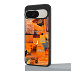 orange aesthetic back phone cover | glass case for google pixel 9