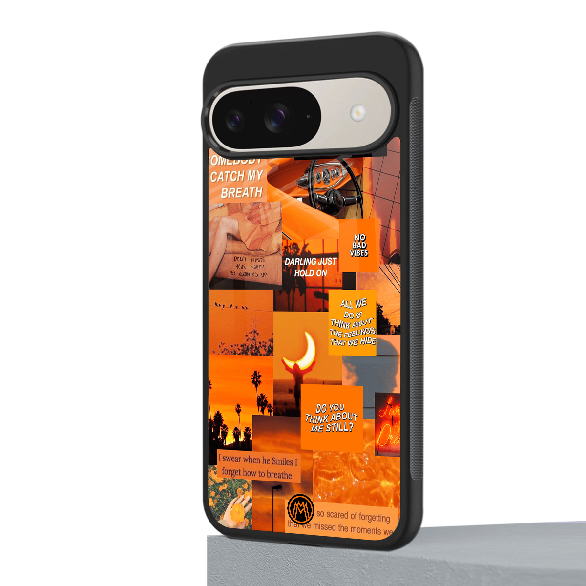 orange aesthetic back phone cover | glass case for google pixel 9