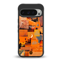 orange aesthetic back phone cover | glass case for google pixel 9 pro