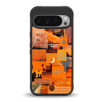 orange aesthetic back phone cover | glass case for google pixel 9 pro