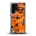 orange aesthetic back phone cover | glass case for samsung galaxy s23 ultra