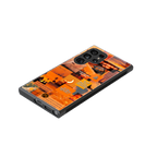 orange aesthetic back phone cover | glass case for samsung galaxy s23 ultra