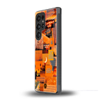 orange aesthetic back phone cover | glass case for samsung galaxy s25 ultra