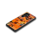 orange aesthetic back phone cover | glass case for samsung galaxy s25 ultra