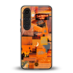 orange aesthetic back phone cover | glass case for samsung galaxy s23 plus