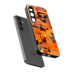 orange aesthetic back phone cover | glass case for samsung galaxy s23 plus