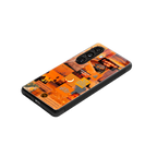 orange aesthetic back phone cover | glass case for samsung galaxy s23 plus