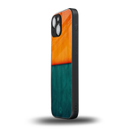 orange green back phone cover | glass case for iphone 13 mini