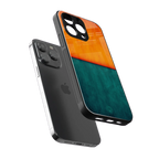 orange green back phone cover | glass case for iphone 13 pro