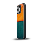 orange green back phone cover | glass case for iphone 13 pro