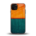 orange green back phone cover | glass case for iphone 13