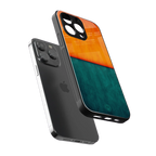 orange green back phone cover | glass case for iphone 15 pro max