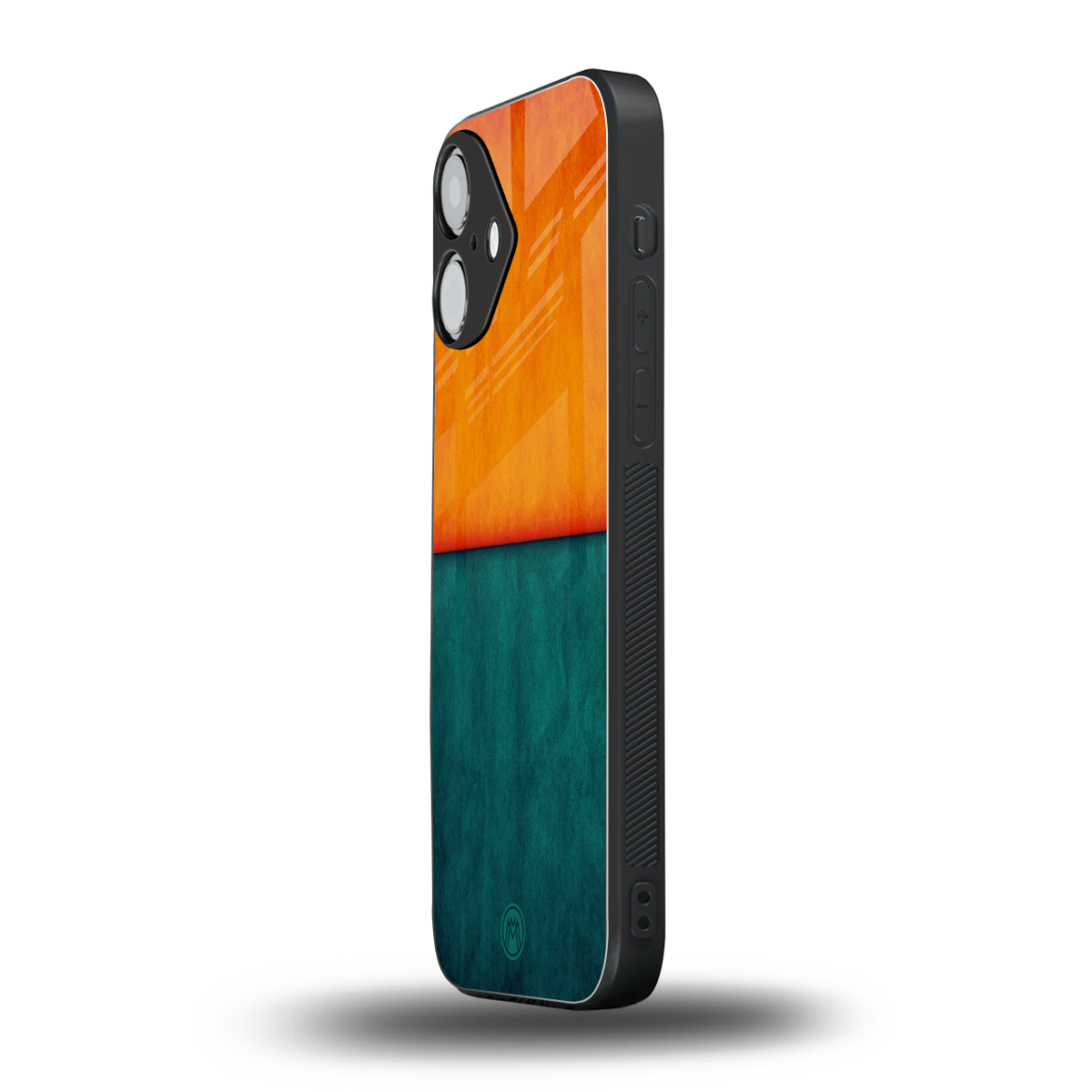 orange green back phone cover | glass case for iphone 16