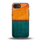 orange green back phone cover | glass case for iphone 16e